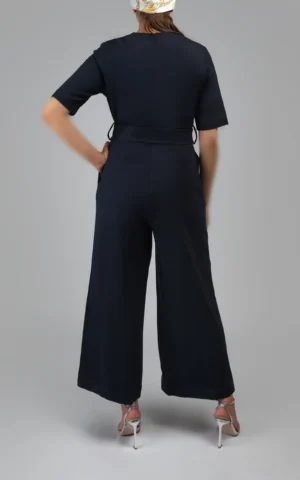 سرهمی سرمه‌ای پاییز-زمستانه آستین کوتاه نوادو رسمی