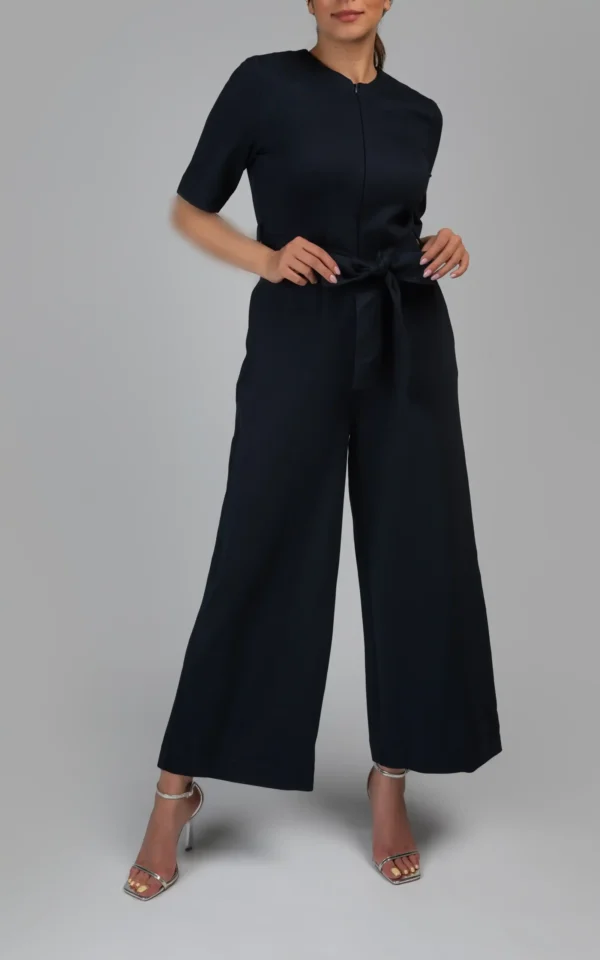 سرهمی سرمه‌ای پاییز-زمستانه آستین کوتاه نوادو رسمی