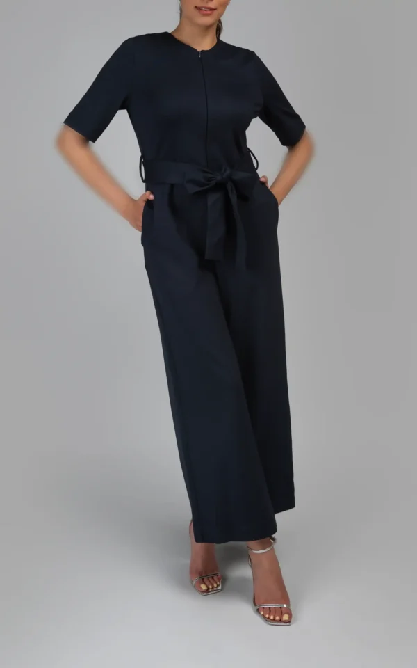 سرهمی سرمه‌ای پاییز-زمستانه آستین کوتاه نوادو رسمی