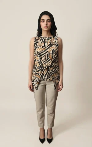 تاپ زنانه بدون آستین با طرح نوادو کد 404111021790 - Image 2