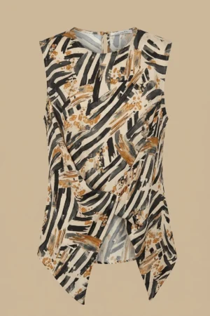 تاپ زنانه بدون آستین با طرح نوادو کد 404111021790