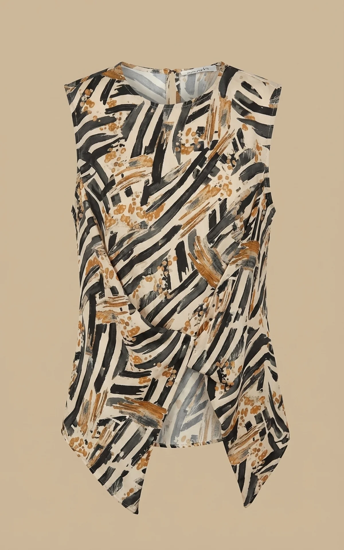 W-404111021790-3 تاپ زنانه بدون آستین با طرح نوادو کد 404111021790 - Image 1