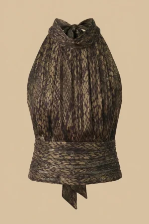 تاپ زنانه طرح‌دار بدون آستین برند نوادو پاییز-زمستانه