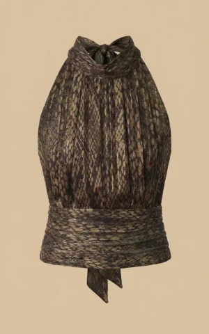 تاپ زنانه طرح‌دار بدون آستین برند نوادو پاییز-زمستانه