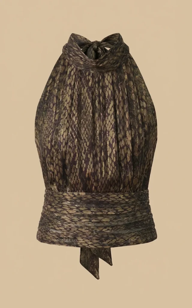 تاپ زنانه طرح‌دار بدون آستین برند نوادو پاییز-زمستانه