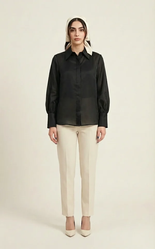 شومیز زنانه مشکی برند نوادو کد 404112161811 - Image 3