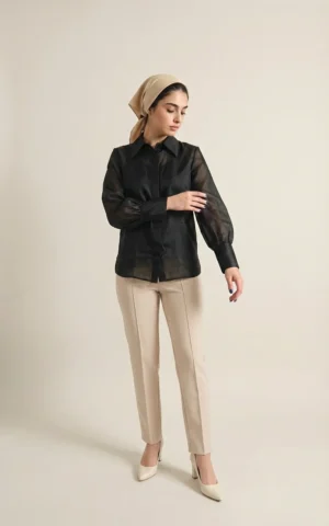 شومیز زنانه مشکی برند نوادو کد 404112161811 - Image 2