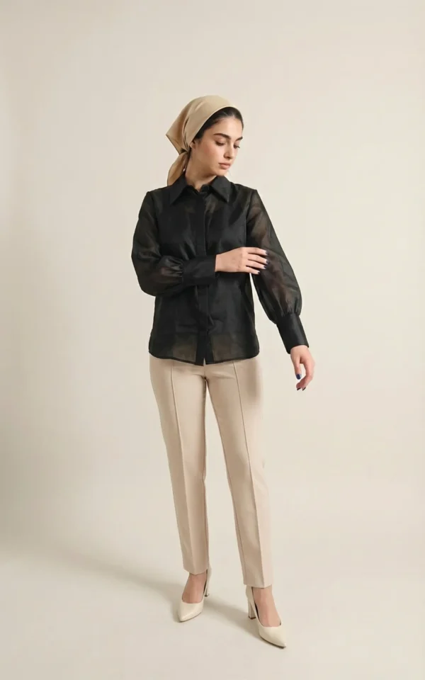 شومیز زنانه مشکی برند نوادو کد 404112161811 - Image 2