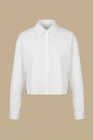 بلوز زنانه سفید کتان با قد کوتاه نوادو کد 404112271667