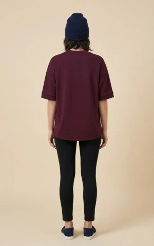 بلوز زنانه آستین سه ربع شیک برند نوادو پاییز-زمستانه بنفش رنگ