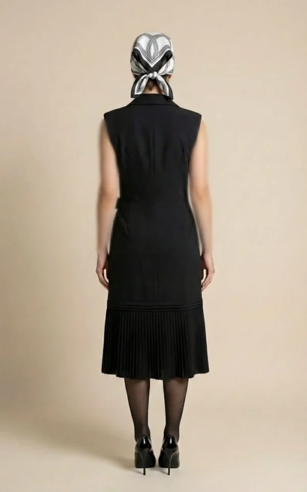 پیراهن زنانه مشکی یقه انگلیسی نوادو کد 404114131701 - Image 6