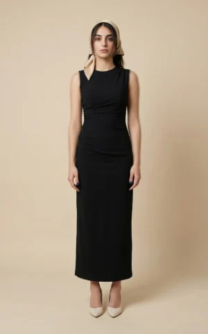 پیراهن زنانه مشکی ماکسی بدون آستین نوادو کد 404114161696 - Image 2