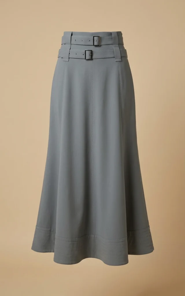 دامن زنانه طوسی برند نوادو پاییز-زمستانه شیک