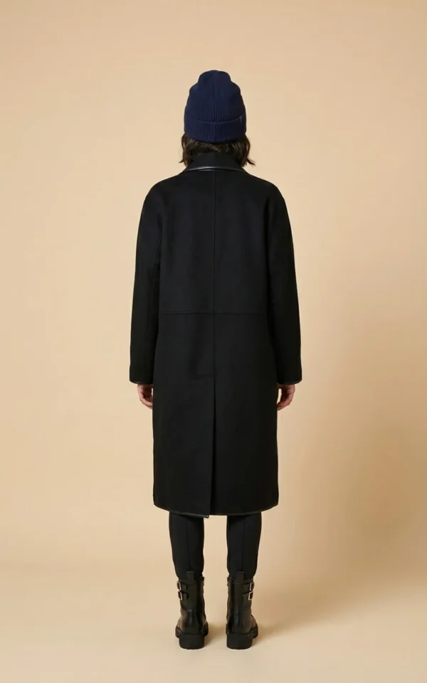 کت زنانه مشکی شیک مدل مانتو شیک پاییز-زمستانه برند نوادو