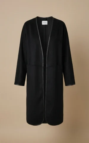 کت زنانه مشکی شیک مدل مانتو شیک پاییز-زمستانه برند نوادو