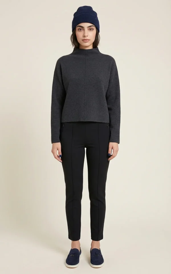 شلوار زنانه مشکی راسته نوادو کد 404123131812 - Image 3