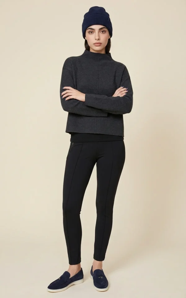 شلوار زنانه مشکی راسته نوادو کد 404123131812 - Image 2