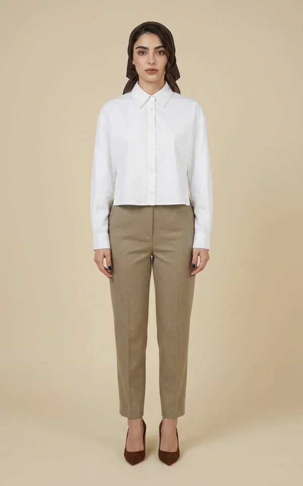 شلوار زنانه راسته با فاق بلند نوادو کد 404123311842 - Image 3