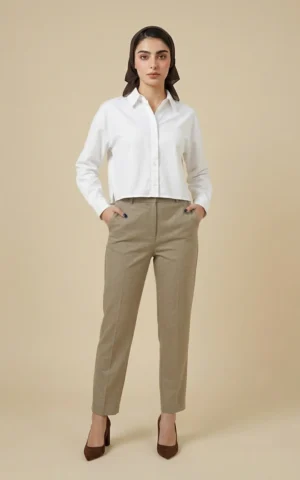 شلوار زنانه راسته با فاق بلند نوادو کد 404123311842 - Image 2