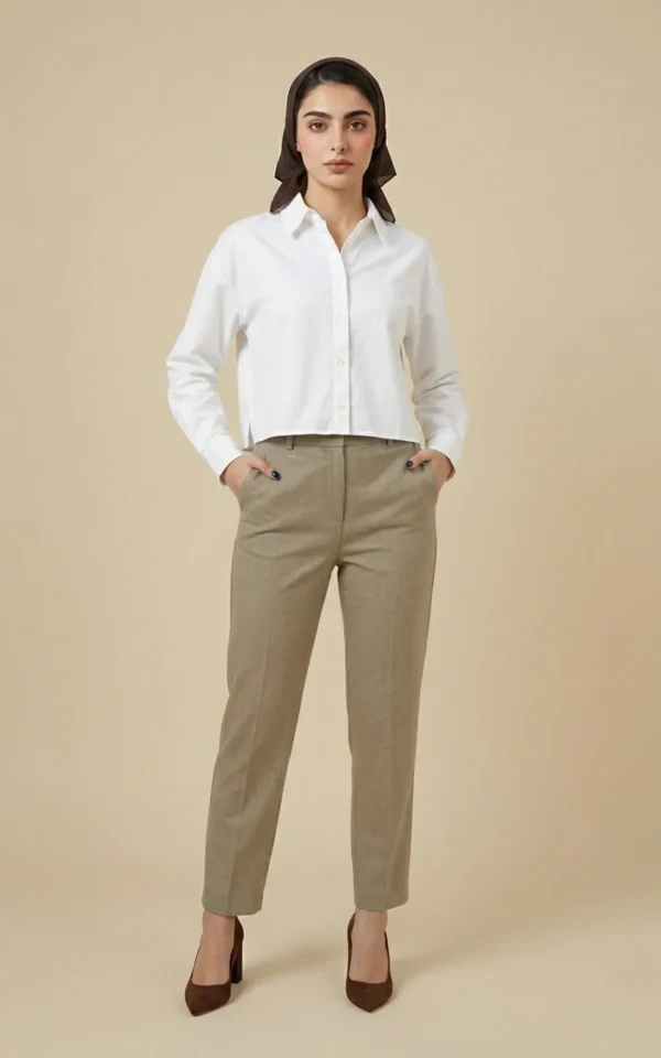 شلوار زنانه راسته با فاق بلند نوادو کد 404123311842 - Image 2