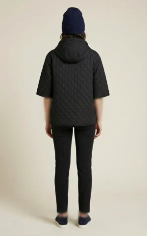 بارانی زنانه آستین سه ربع پاییز-زمستانه مشکی برند نوادو