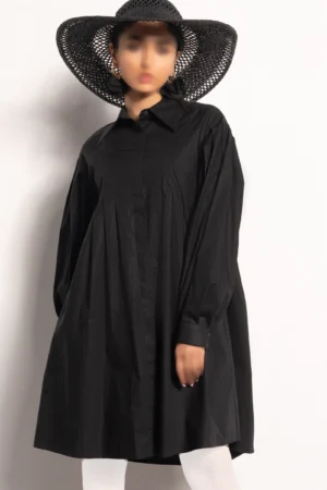 پیراهن زنانه مشکی آستین بلند نوادو کد 402012151212