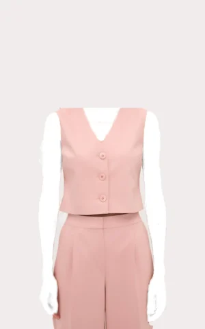 جلیقه زنانه صورتی شیک adL با طراحی خاص و استایل لوکس – فروشگاه کی‌شاپ