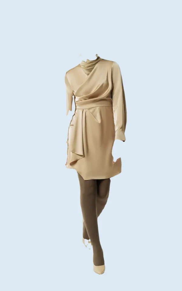 پیراهن زنانه مجلسی بژ NEVADO کد 403114081504 - Image 5