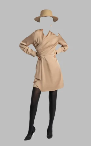 پیراهن زنانه مجلسی بژ NEVADO کد 403114081504 - Image 4