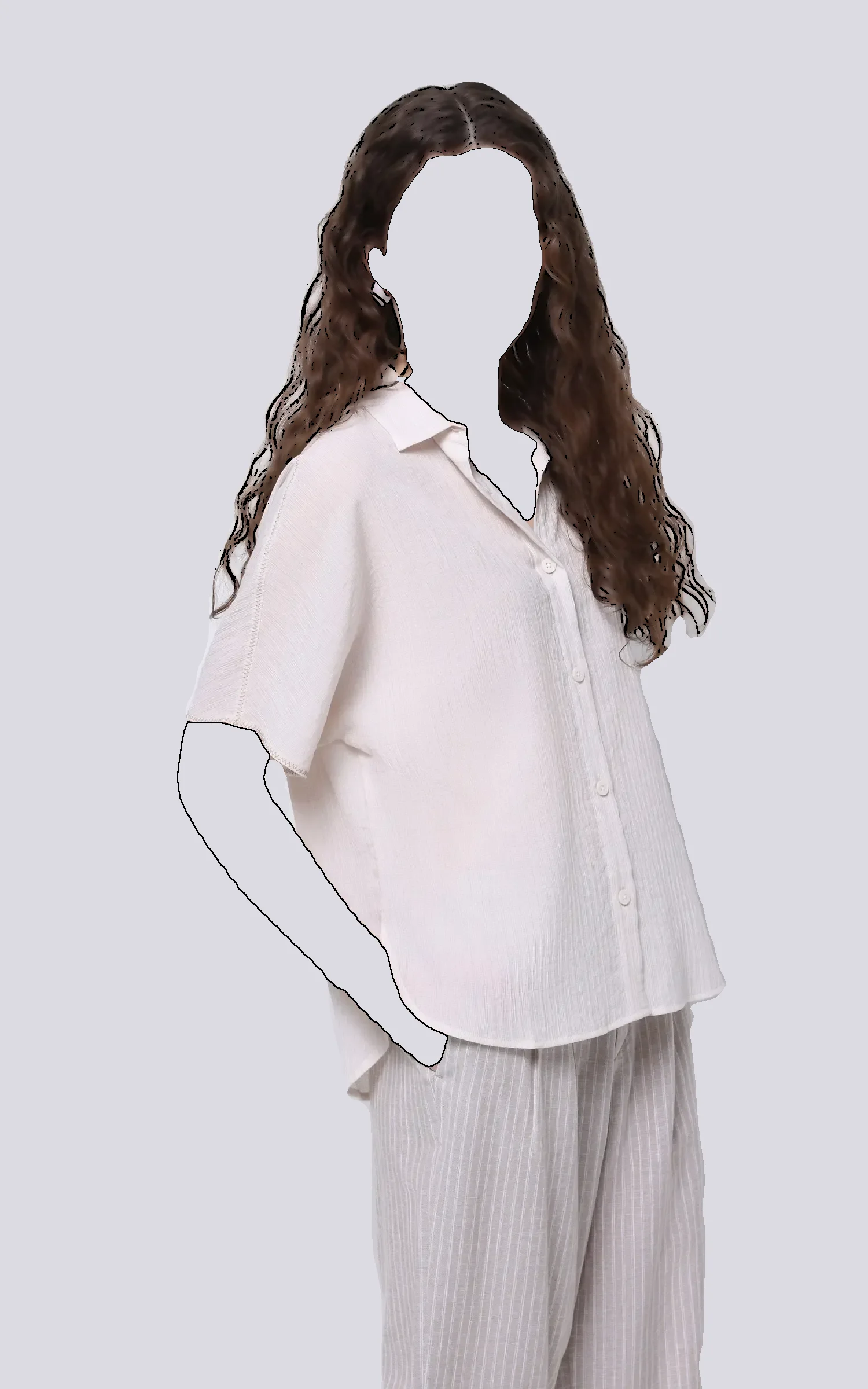 شومیز آستین کوتاه زنانه Colin’s رنگ سفید