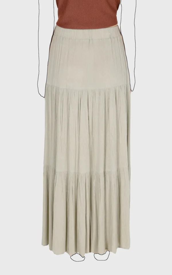 دامن بلند زنانه کولینز (Colin’s) مدل طبقه‌ای چین‌دار کد CL1074672 - Image 2