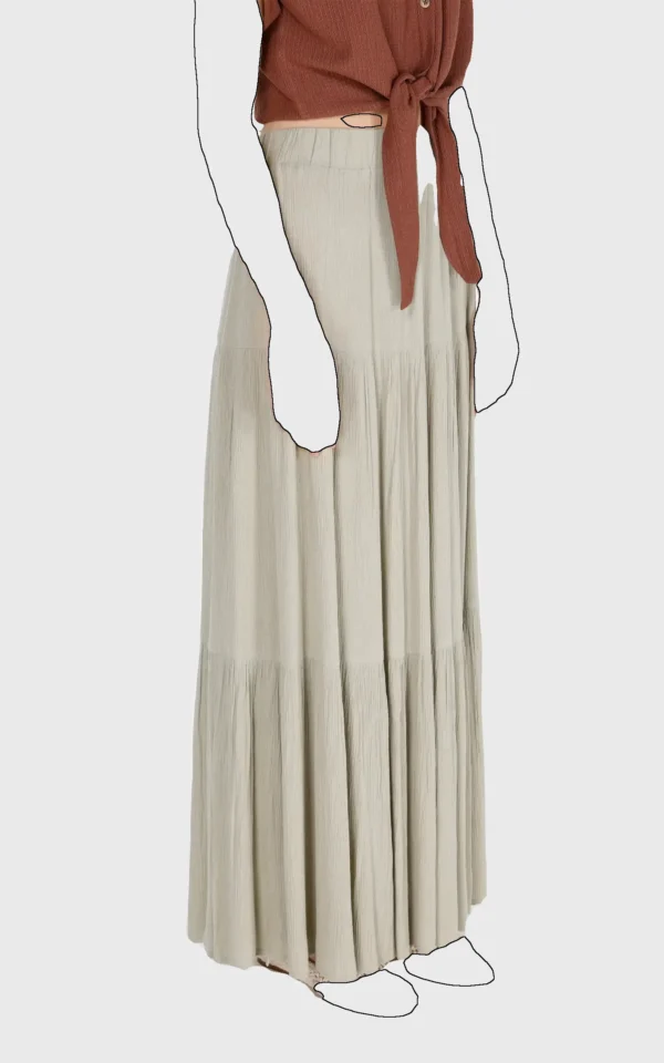 دامن بلند زنانه کولینز (Colin’s) مدل طبقه‌ای چین‌دار کد CL1074672 - Image 3