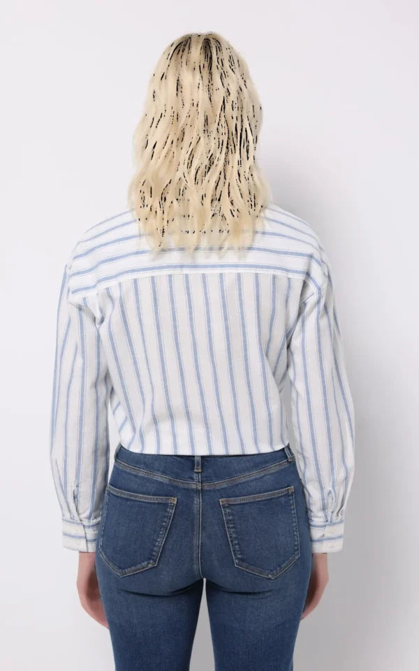 شومیز زنانه راه‌راه با گره جلو و استایل کژوال برند نوادو کد CL1075566 - Image 4