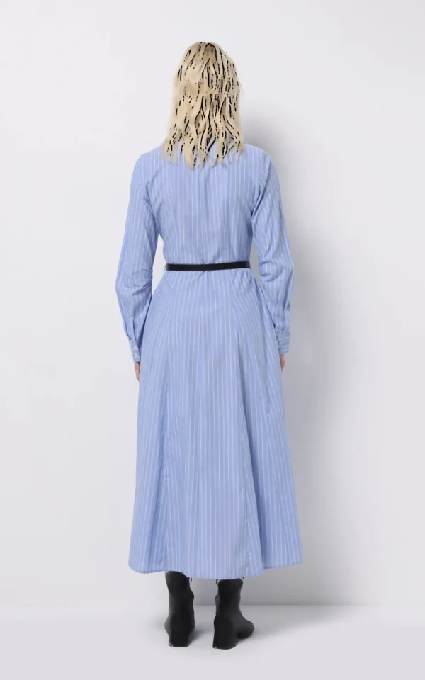 پیراهن شومیزی زنانه آبی با طرح راه‌راه عمودی برند کلینز کد CL1075584 - Image 3