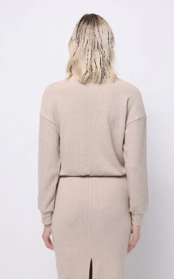 بلوز بافت زنانه طرح کبریتی عمودی برند کلینز کد CL1075614 - Image 3