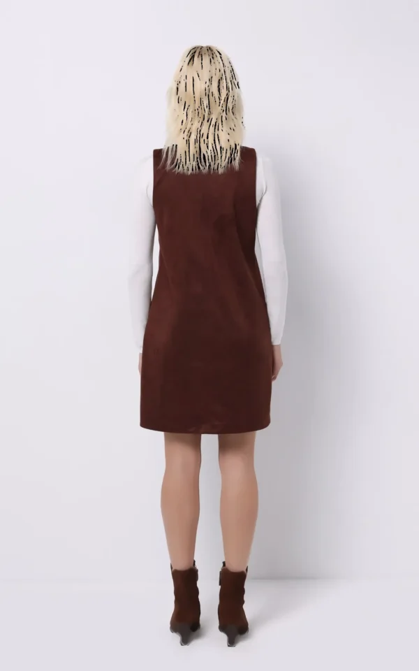 پیراهن زنانه کولینز (Colin’s) قهوه‌ای مدل جیر جیب‌دار کد CL1075731 - Image 4