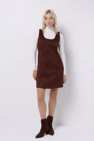 پیراهن زنانه کولینز (Colin’s) قهوه‌ای مدل جیر جیب‌دار کد CL1075731