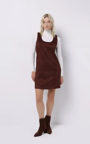 پیراهن زنانه کولینز (Colin’s) قهوه‌ای مدل جیر جیب‌دار کد CL1075731