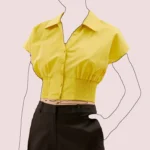 شومیز کراپ زنانه با کمر کشی و یقه باز برند ROMAN کد Y2513531 شومیز کراپ زنانه با کمر کشی و یقه باز برند ROMAN کد Y2513531