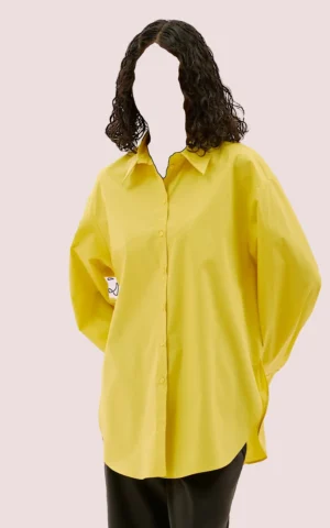 شومیز زنانه بلند چاک دار ROMAN رنگ زرد