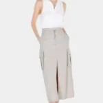 دامن کارگو زنانه کولینز (Colin’s) مدل میدی کمر کشی کد CL1073052 دامن کارگو زنانه کولینز (Colin’s) مدل میدی کمر کشی کد CL1073052