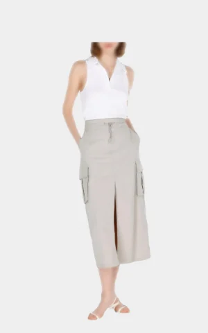 دامن کارگو زنانه کولینز (Colin’s) مدل میدی کمر کشی کد CL1073052