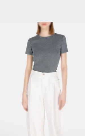 نمای روبرو بلوز زنانه آستین کوتاه Colin’s رنگ خاکستری