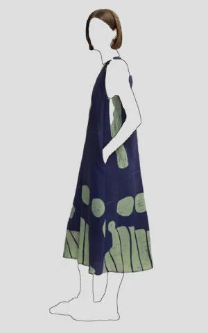 پیراهن زنانه راحت خانگی سرمه‌ای ایپکیول