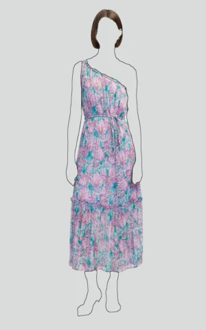 پیراهن زنانه طرح‌دار میدی طرح‌گل خنک ایپکیول