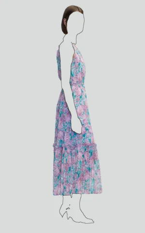 پیراهن زنانه طرح‌دار میدی طرح‌گل خنک ایپکیول