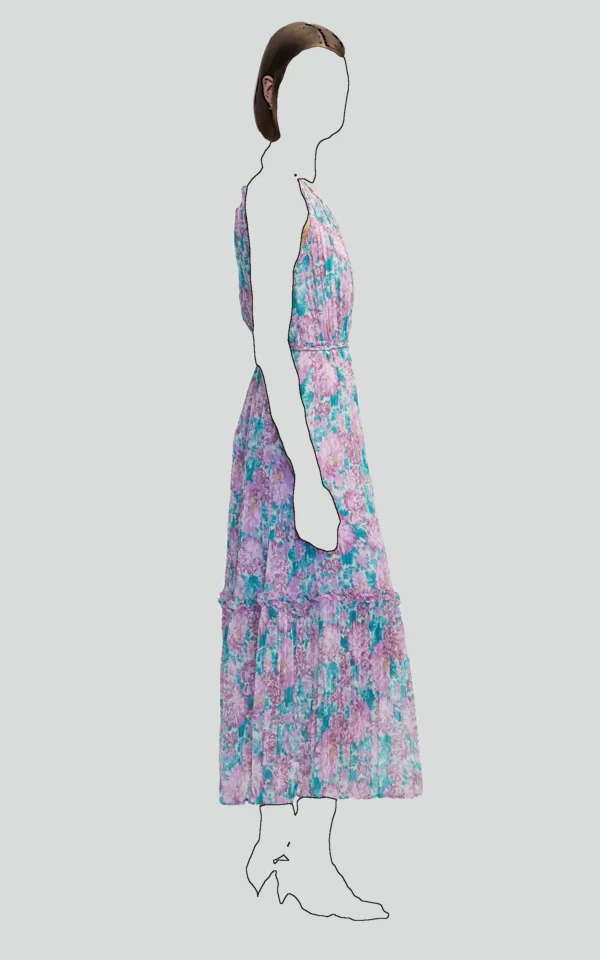 پیراهن زنانه طرح‌دار میدی طرح‌گل خنک ایپکیول