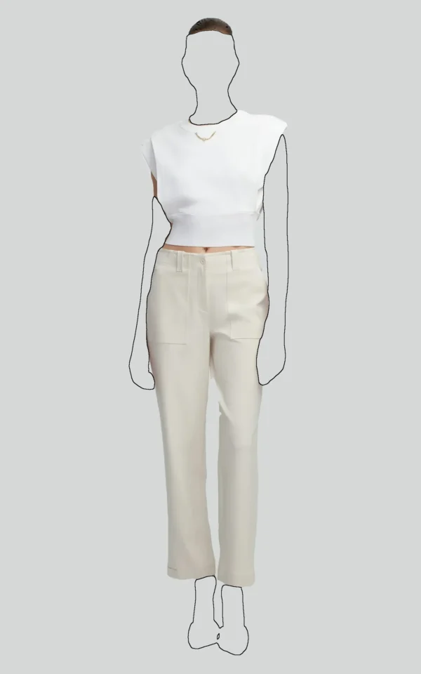 شلوار زنانه راسته شیری مجلسی ایپکیول