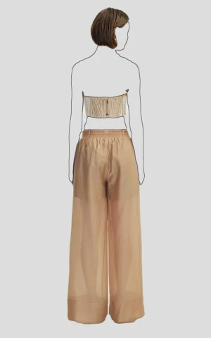 شلوار زنانه کشسان راحت بژ شیک ایپکیول