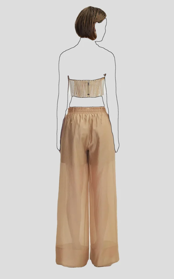 شلوار زنانه کشسان راحت بژ شیک ایپکیول